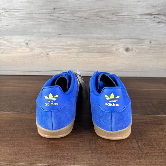 adidas Gazelle Indoor Mens Size 10.5 Blue Pure Sulfur Gum JQ2691 - Picture 5 of 9